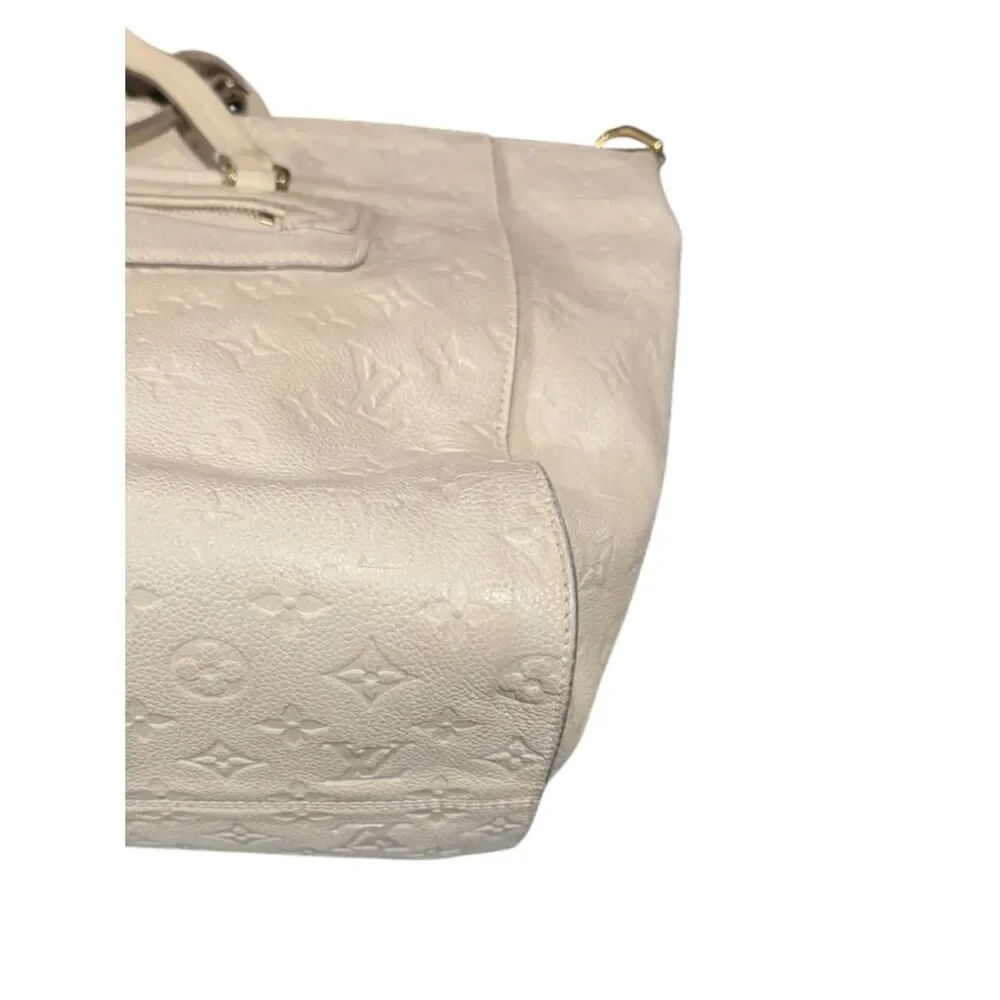 Louis Vuitton Empreinte LV Monogram Leather Lumineuse PM Tote Bag Neigo Creme